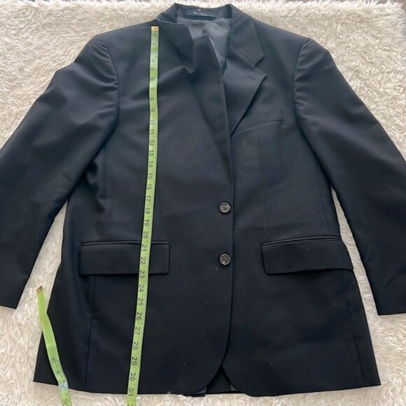 Chaps Ralph Lauren Wool Sport Coat Blazer Blue Men's 42R Formal Business - Picture 12 of 15